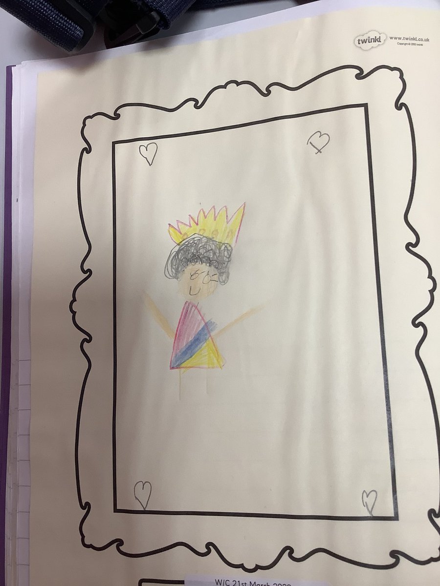 MissFowler1705's tweet photo. The children have been learning about Queen Elizabeth. Look at their fantastic pictures! @MissRichardsYR1 @MissWrigley1 @Inspire_Ashton @InspireHistory 👑🌟💂🏰 https://t.co/dFcvM2DMtW