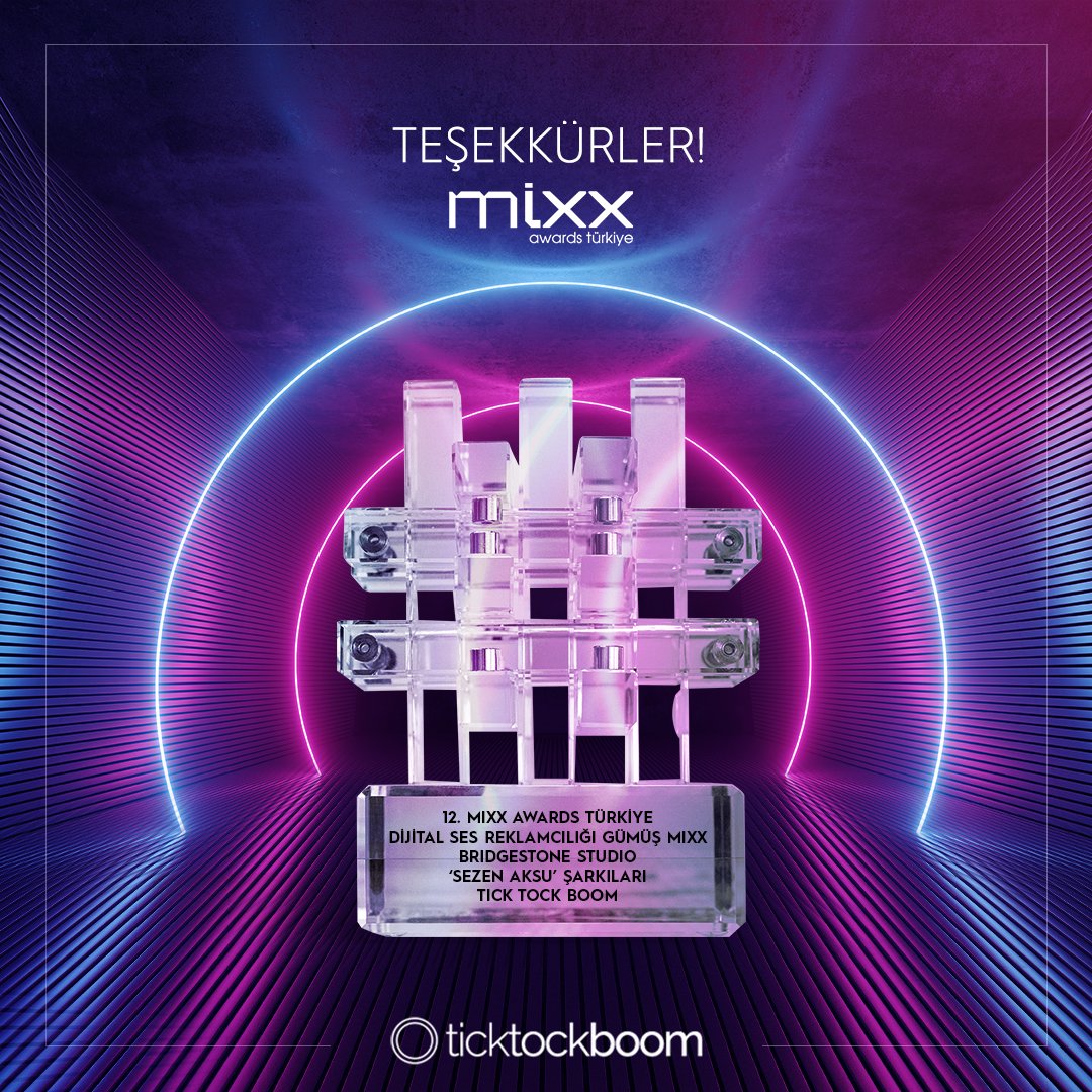 12. MIXX Awards Türkiye Ödülleri, Dijital Ses Reklamcılığı kategorisinde "Bridgestone Studio - Sezen Aksu Şarkıları" projemizle Gümüş MIXX kazanmanın gururunu ve sevincini yaşıyoruz! ⚡

Bu heyecanlı ve müzik dolu projede emeği geçen bütün ekip arkadaşlarımıza teşekkür ederiz.