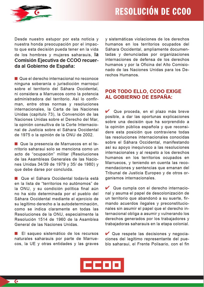 Comisiones Obreras tweet media