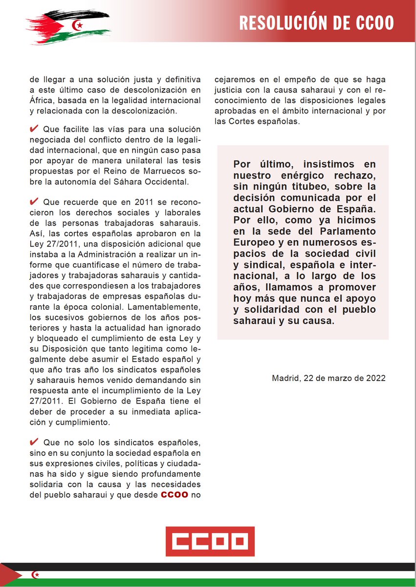 Comisiones Obreras tweet media