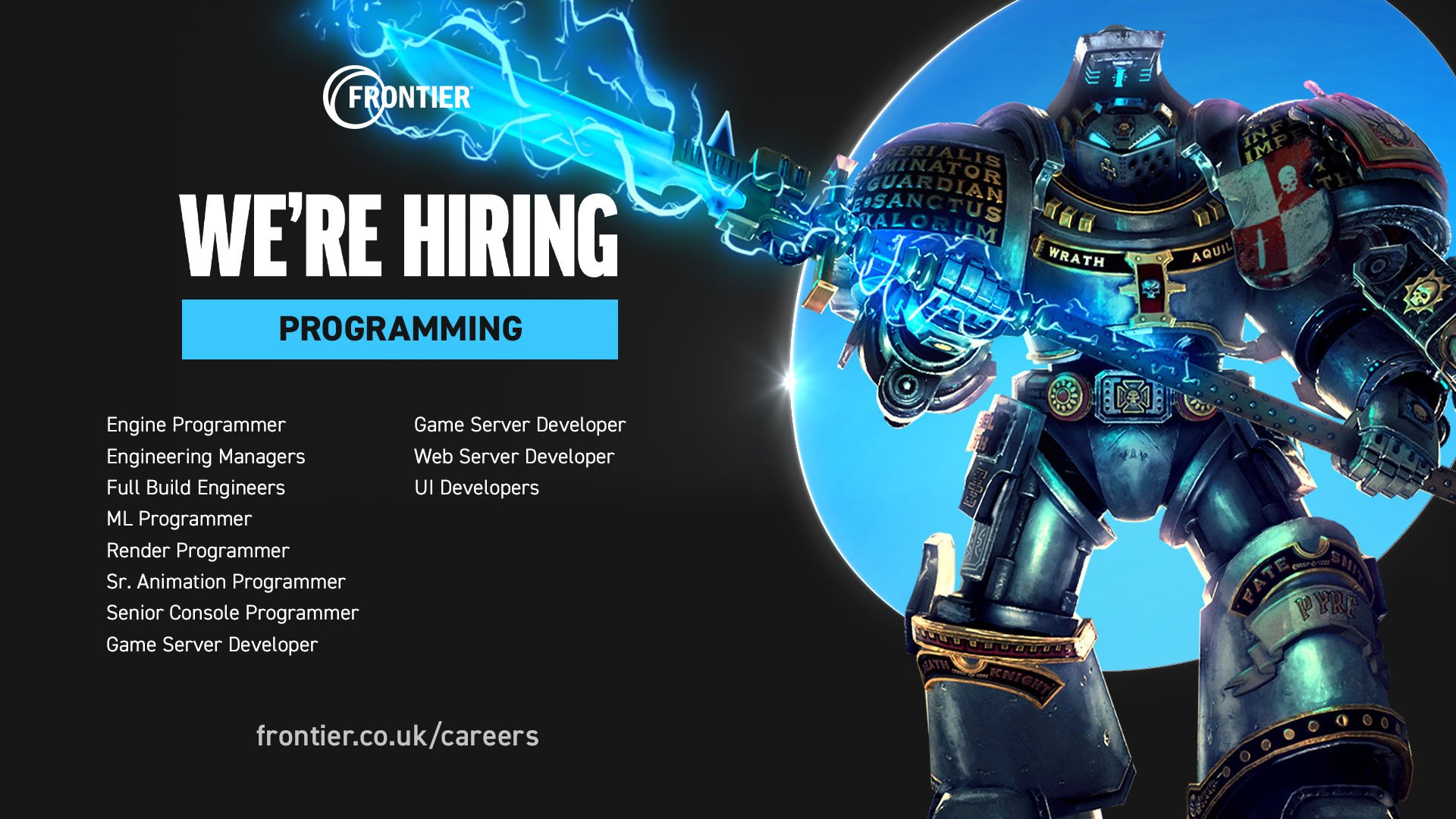 Frontier Careers on Twitter: "Calling All Programmers! 💻 We have a wide  range of coding roles available for our existing and future titles! Click  the link below to find out more and