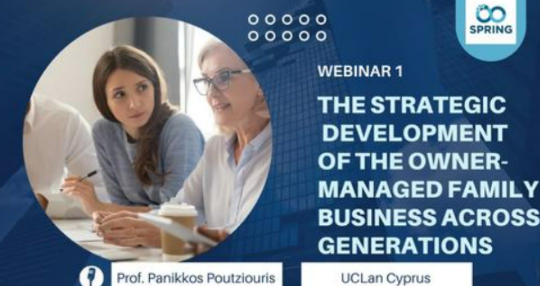 EUSPRINGProject's tweet image. As part of the SPRING Erasmus+ Knowledge Alliances project, the SPRING team provided a series of free transnational webinars during the first quarter of 2021. 
To watch the first webinar on-demand, click here: bit.ly/3L1GCh1 
#springeuproject #familybusiness #succession