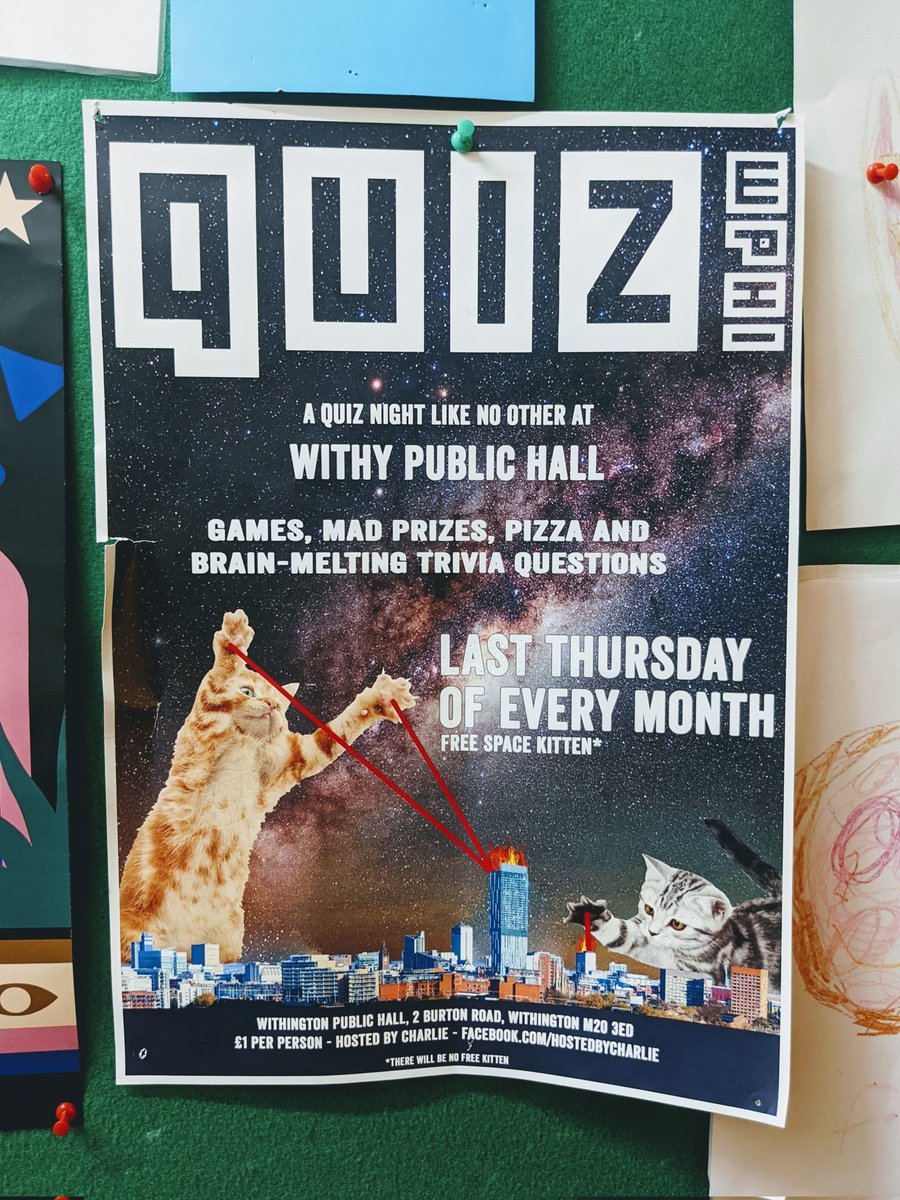 Quiz time this Thursday! Grab your tickets here: eventbrite.co.uk/e/quiz-night-t… 🤔🍕🍻🏆 #withington