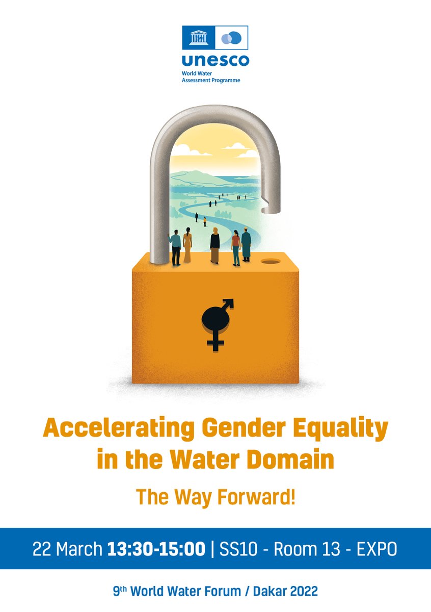 UNESCOWWAP's tweet photo. Happy #WorldWaterDay!
Are you present @WaterForum9?
Today we will talk about #AcceleratingGenderEquality in the #WaterDomain by concrete #ACTION.
JOIN US at 13:30 in Room 13 EXPO!
https://t.co/z55N7AZgfb
#CallForAction https://t.co/uwBqav0vhD