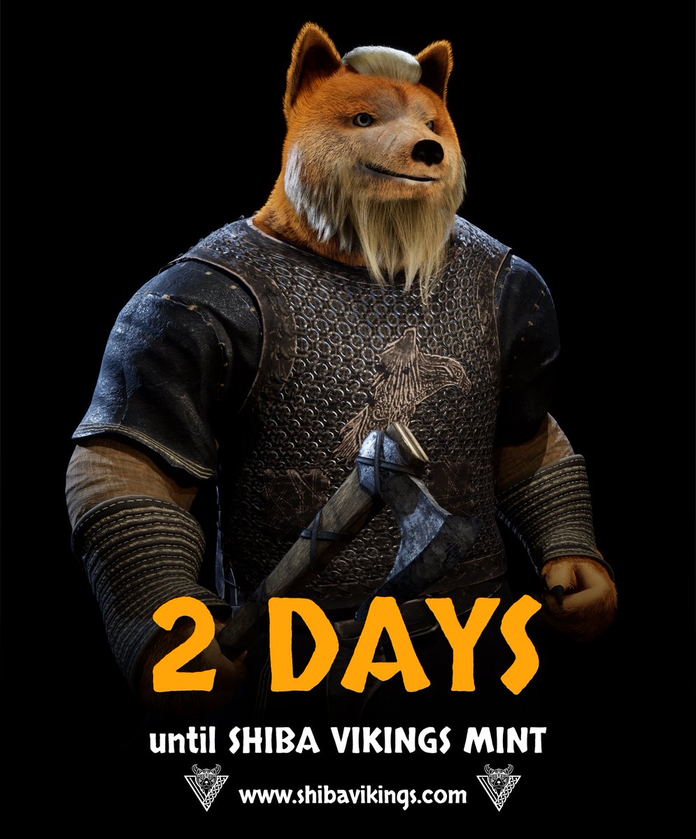 🚀🚀🚀 2 DAYS 🚀🚀🚀 

#shibavikings #nft #shibarmy