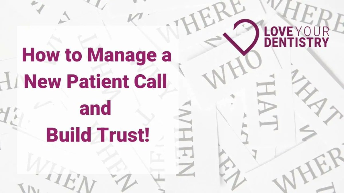 Handling a new patient enquiry is an art and skill combined.  It requires knowledge, skills, CONSISTENCY and collecting vital details.  Here is one of our blog posts that share how to do this.

#dentistry #businessofdentistry #dentalpracticegrowth
buff.ly/3xUzJHr