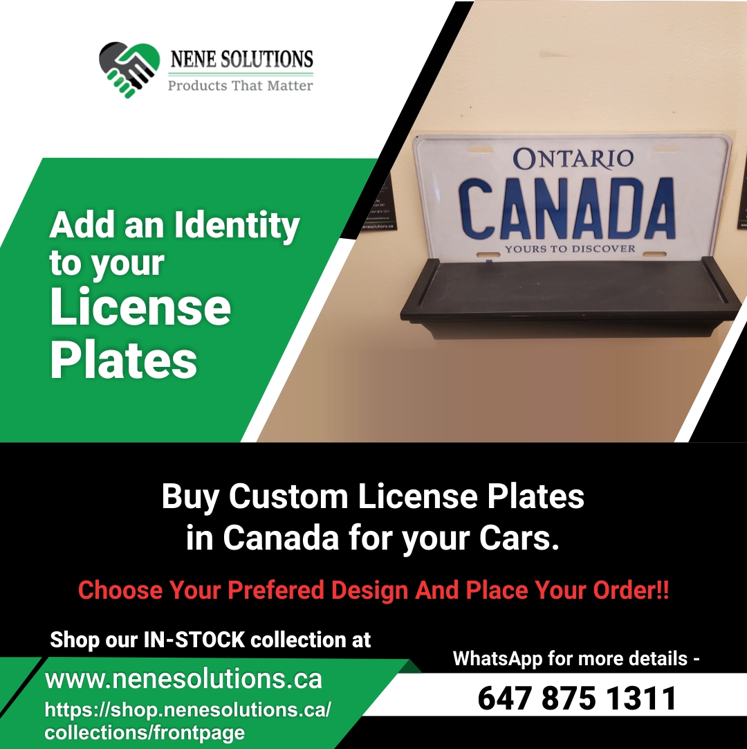 Add an identity to your license plates💯

Buy custom license plates in Canada for your cars. Choose your preferred design and place your order!! 
 shop.nenesolutions.ca/collections/fr…  

info@nenesolutions.ca   
WhatsApp for more details - 647 875 1311 

#plateslove #flagplates #fullflagplate