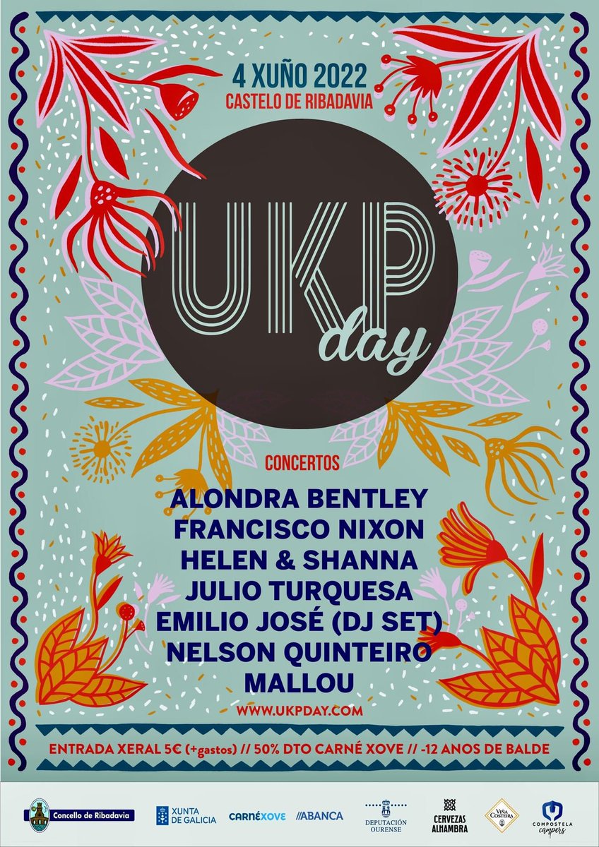 .<a href="/francisconixon/">Francisco Nixon</a> estará en el <a href="/UkpDay/">UKP DAY</a> de Ribadavia el próximo 4 de junio. Junto a <a href="/AlondraBentley/">Alondra Bentley</a> y muchos más amigos.

#francisconixon #pop #ukpday #ribadavia #industriasbala