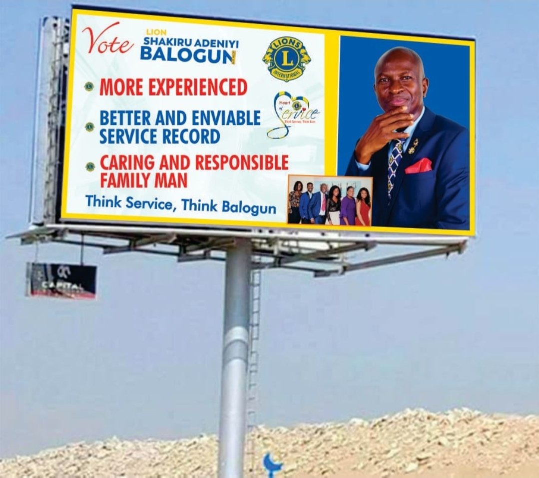 Vote Lion Shakiru Adeniyi Balogun for the SVDG of our great D404A1 Nig because 
1. He is more experienced 
2. He has better and more Enviable service records and 
3. He is a CARING and RESPONSIBLE FAMILY MAN...

#votebalo4svdg2022 
#heartofservice 
#familyman