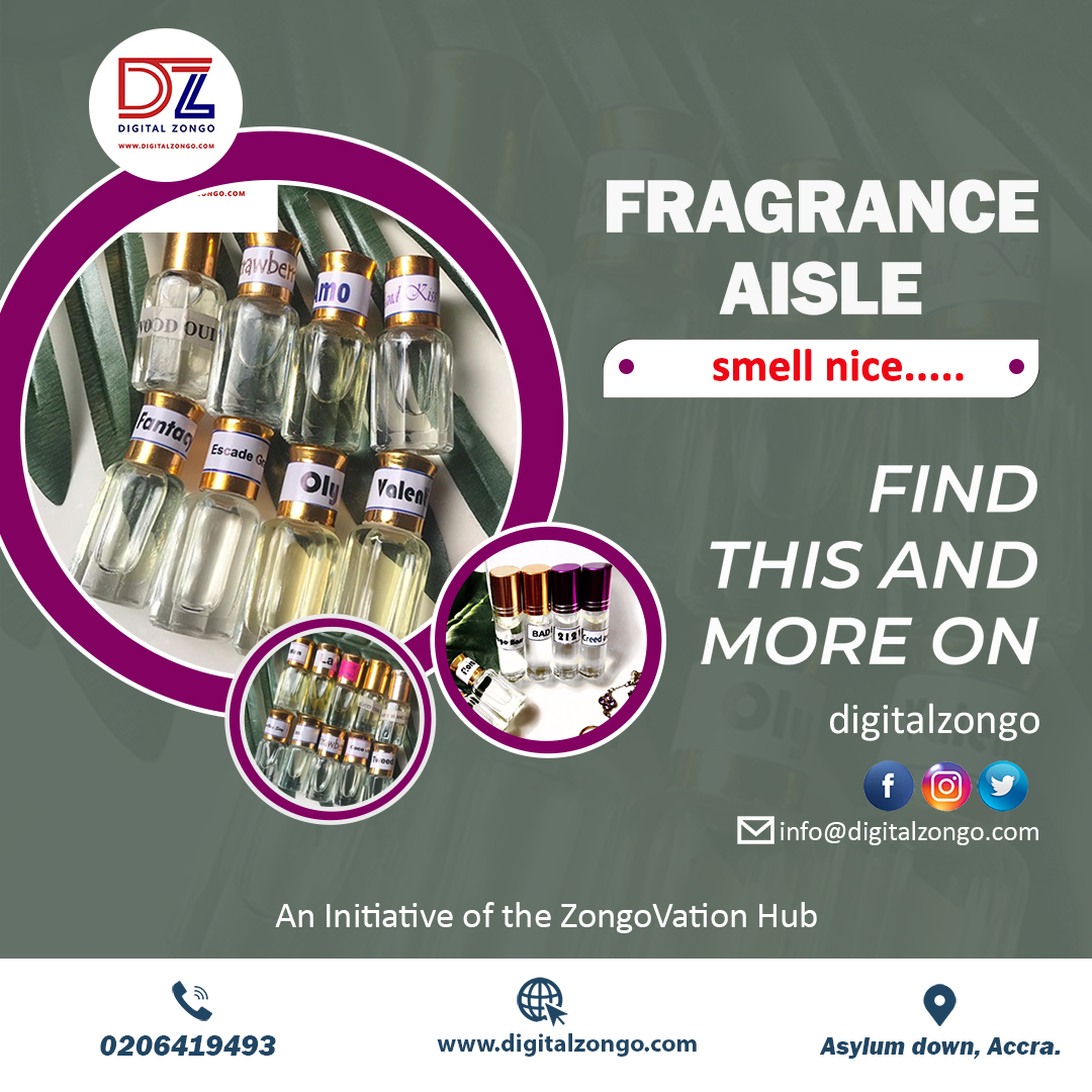 digitalzongo's tweet photo. Fragrance aisle sells oil based undiluted perfumes. It leaves a last longing smell on you😍
Visit https://t.co/DCu6WEYoSx for more information.
#kindlyshare
#digitalzongo
#zongoimpact
#zongovationhub https://t.co/6H5AB14DKp