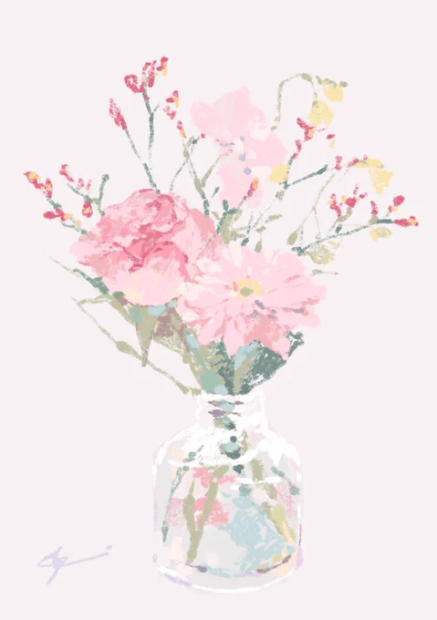お花スケッチ 