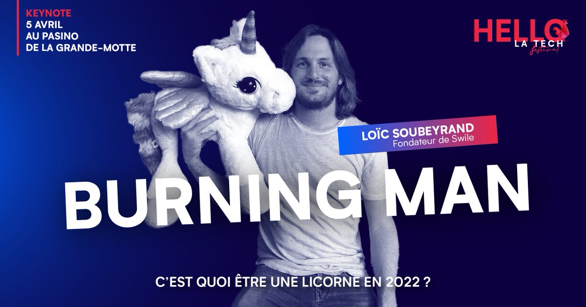 🦄C’est quoi être une #licorne en 2022 ?
Loïc Soubeyrand, CEO <a href="/swile/">매콤한쇼사장</a> clôturera le festival #HELLOLATECH2022 le 5 avril par une #keynote nommée Burning Man🔥 sur le thème de l’#hypercroissance dans les #startups !
Pour s’inscrire👉frenchtechmed.vimeet.events/fr/