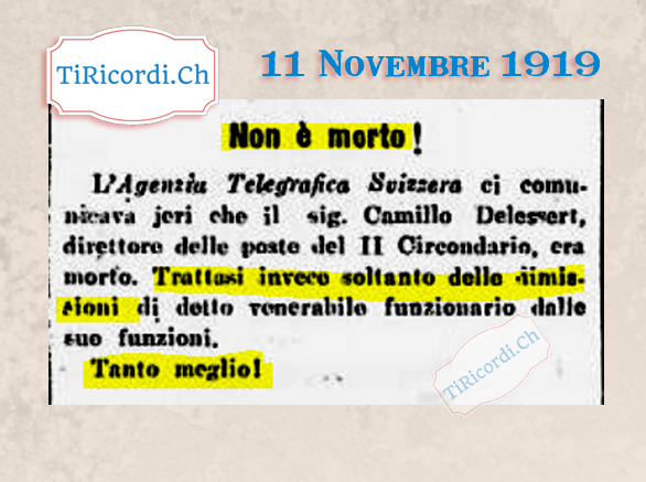 RicordiTi's tweet photo. 11 Novembre 1919: Non si trattava di morte ma solo di dimissioni, "tanto meglio!" #100anni

#storia #ticino #cultura #retro #svizzera #vintagestyle #swiss #lugano #locarno #classic #antique #tiricordi #art #photooftheday #history https://t.co/7fpWB711IK