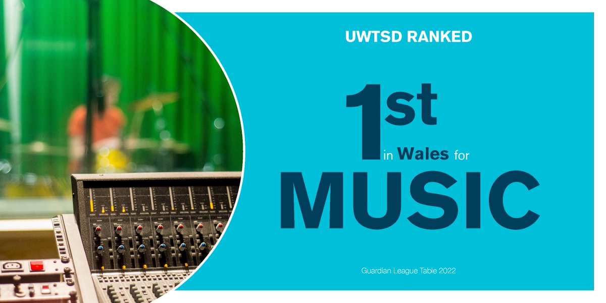 Study with UWTSD (@studyuwtsd) on Twitter photo 🎵 Did you know UWTSD ranked 1st in Wales for #Music in the Guardian League Table 2022?
Tune in <a href="/CUwtsd/">Creative Music Technology at UWTSD</a>: bit.ly/3iaFCeD
Chat to a student: bit.ly/2Y7rOul
Visit đź“… 25 June 2022 <a href="/ArtSwansea/">Swansea College of Art UWTSD</a>
Book 👉 bit.ly/3JBJVev
🌻 Enjoy learning more <a href="/UWTSD/">University of Wales Trinity Saint David</a>. 🎵 Did you know UWTSD ranked 1st in Wales for #Music in the Guardian League Table 2022?
Tune in <a href="/CUwtsd/">Creative Music Technology at UWTSD</a>: bit.ly/3iaFCeD
Chat to a student: bit.ly/2Y7rOul
Visit đź“… 25 June 2022 <a href="/ArtSwansea/">Swansea College of Art UWTSD</a>
Book 👉 bit.ly/3JBJVev
🌻 Enjoy learning more <a href="/UWTSD/">University of Wales Trinity Saint David</a>.