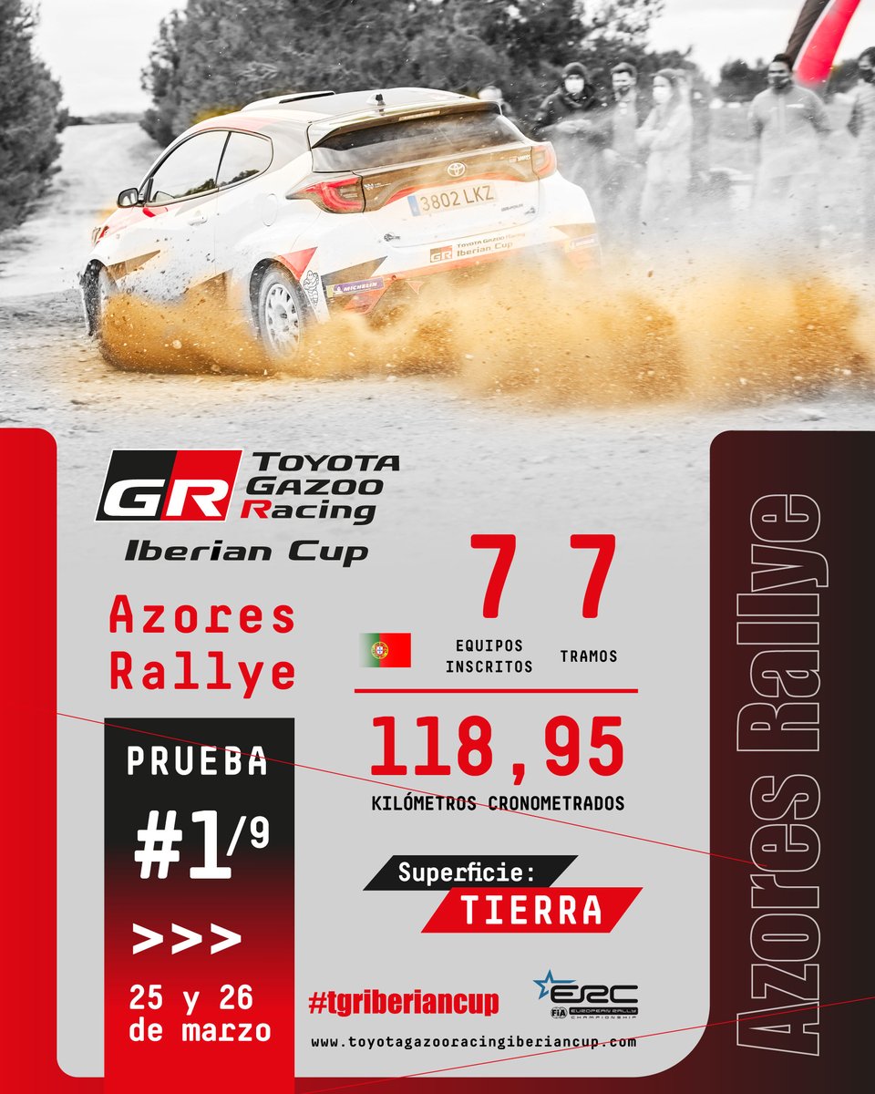 TGR_Spain's tweet photo. 🇪🇸 La #TGRIberianCup 🏆 está cada vez más cerca de comenzar en el @AzoresRallye. Siete equipos para dar inicio a un año repleto de emoción🏁
-
🇵🇹 A #TGRIberianCup 🏆está cada vez mais perto do arranque no @AzoresRallye. Sete equipas para dar início a um ano cheio de emoções🏁 https://t.co/pb2ZNU9kks