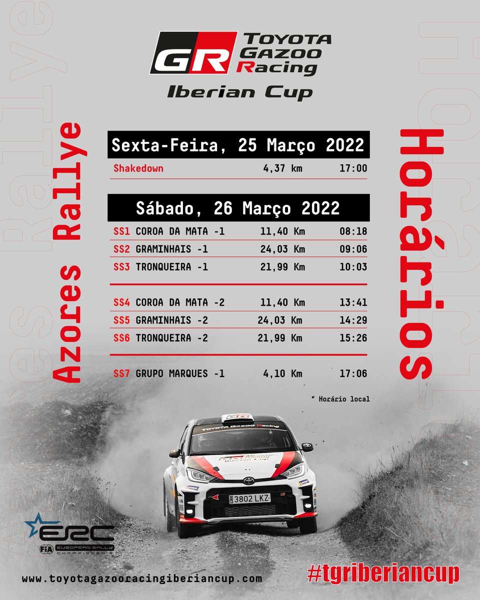 TGR_Spain's tweet photo. 🇪🇸 La #TGRIberianCup 🏆 está cada vez más cerca de comenzar en el @AzoresRallye. Siete equipos para dar inicio a un año repleto de emoción🏁
-
🇵🇹 A #TGRIberianCup 🏆está cada vez mais perto do arranque no @AzoresRallye. Sete equipas para dar início a um ano cheio de emoções🏁 https://t.co/pb2ZNU9kks