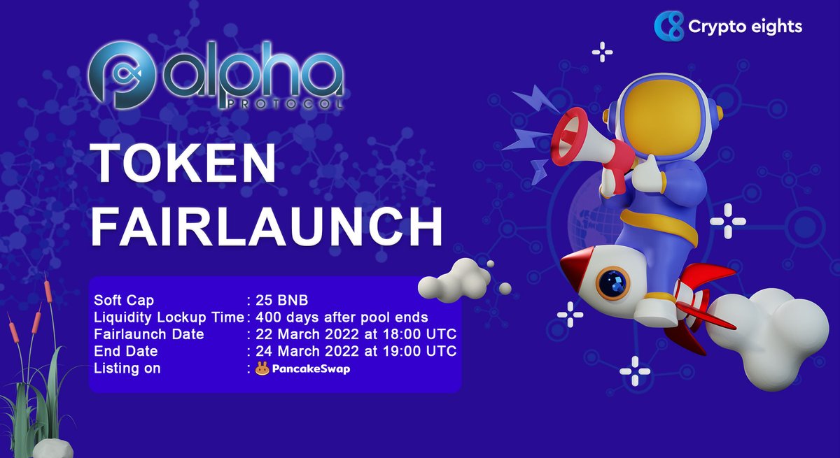 CryptoEights's tweet image. 🔹 @AlphaProt $APE Token Fairlaunch on @pinkecosystem 

✅The Next Generation of Crypto Investing
✅Low Risk with alpha Insurance Fund (SIF)
🏆406,028.90% Fixed Staking APY

🔗pinksale.finance/#/launchpad/0x…

#PinkSale #AlphaProtocol #APE #BSC #BSCGem #FairLaunch #PinkPAD #BSCGems