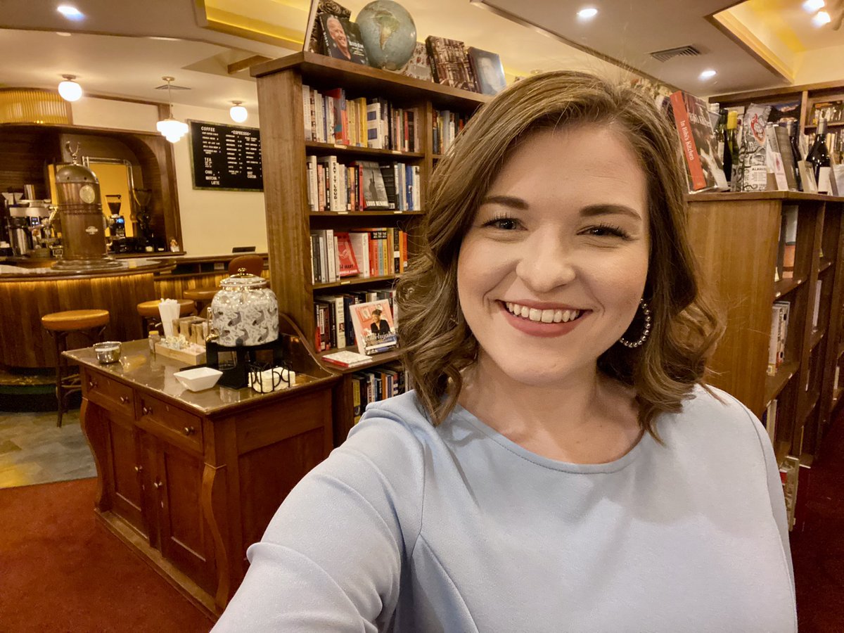 GabriellaRusk's tweet photo. In one of my favorite places in Madison this morning! 📚 Leopold’s Books Bar Caffe is hosting a Ukrainian dinner tonight to raise money for the World Central Kitchen. 🇺🇦 They’re also selling books written by Ukrainian authors. #WakeUpToMore now on @nbc15_madison! https://t.co/jEpqQtJhyi