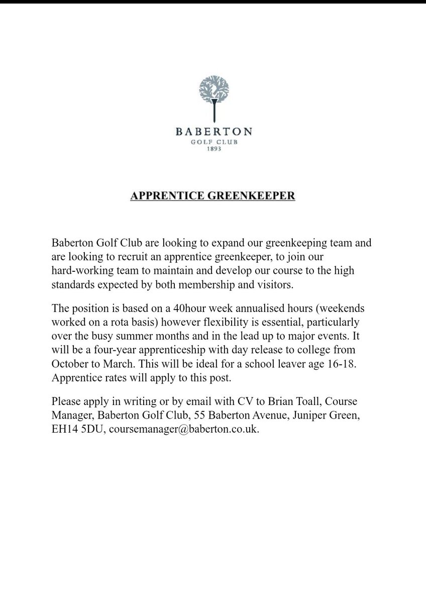 An exciting opportunity has opened up due to movement in our team. 

This position would suit a School leaver looking to for a a fantastic career opportunity.

Please feel free to re-tweet.