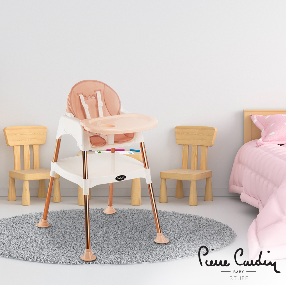 Hem sizin hem bebeğinizin için Cookie!
Ekstra dolgulu yumuşak ped, 5 nokta emniyet kemeri ve daha bir çok özelliği ile Pierre Cardin Cookie Mama Sandalyesi Rose Gold rengine   bayılacaksınız.

#PierreCardinBebek #Bebek #Sandalye #Mama #MamaSandalyesi #Konfor #Güvenlik