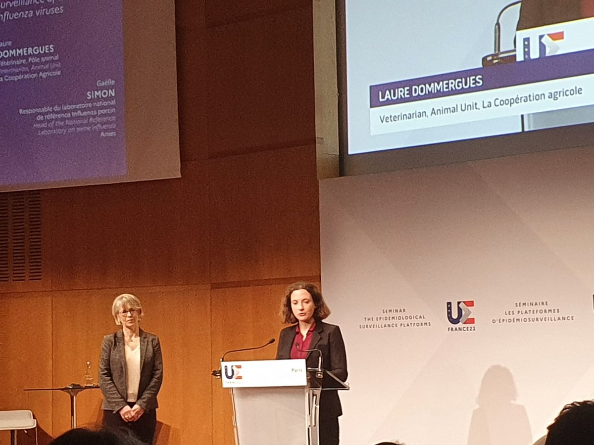 PoleAnimal_Coop's tweet photo. 📸🎤Intervention ce matin au séminaire dédié aux plateformes d’épidémiosurveillance en #santéanimale, végétale et de surveillance de la chaîne #alimentaire.  
🔎Focus sur la #PlateformeESA et la surveillance des virus influenza porcins que nous coordonnons pour @lacoopagricole https://t.co/Xi2LNtEJlx