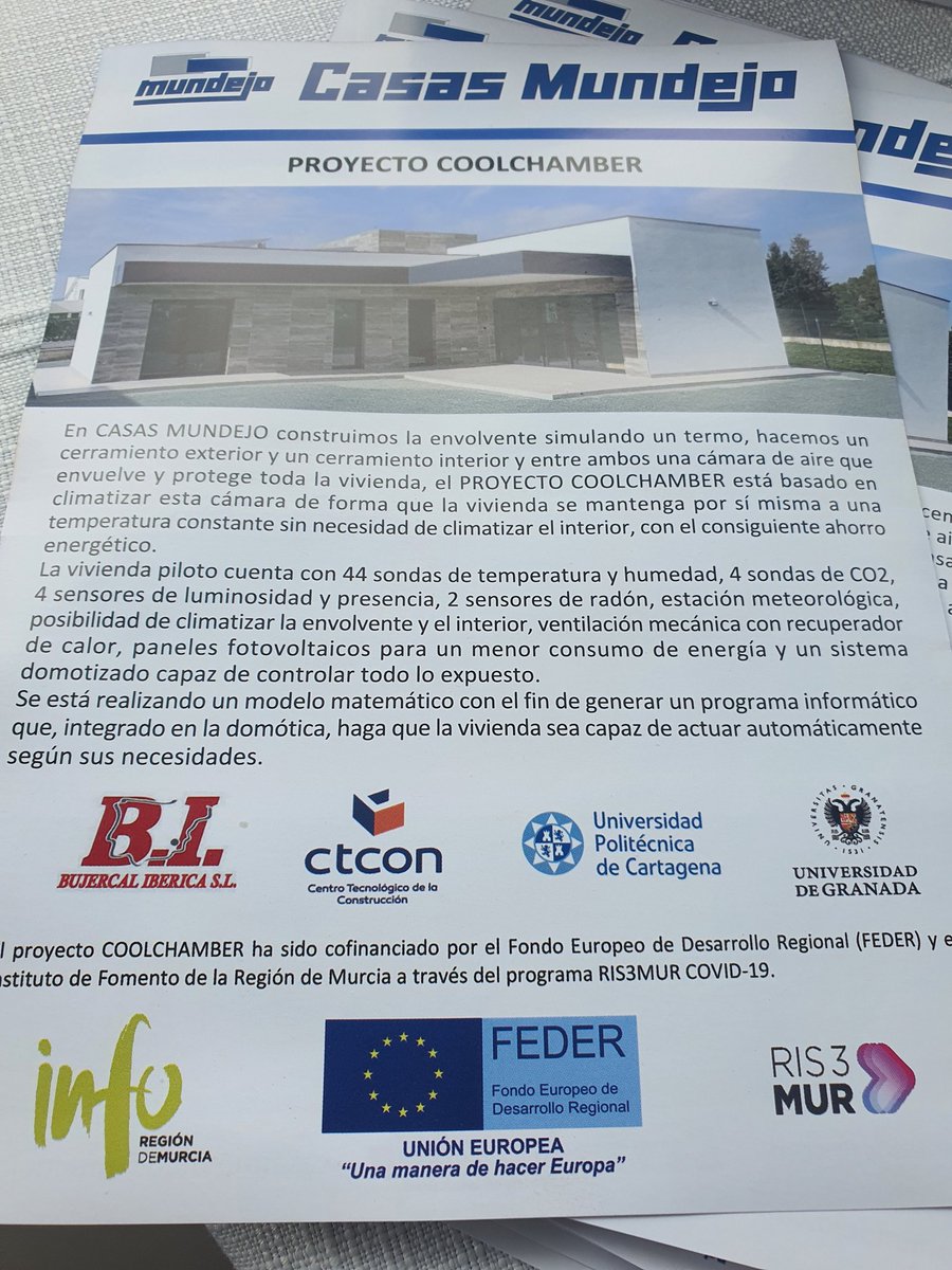 soyjoaquingomez's tweet photo. El proyecto #Coolchamber es un ejemplo más de por qué la #RegiondeMurcia se sitúa a la cabeza en crecimiento de inversión en I+D.

Un proyecto rupturista y transformador en un sector estratégico como es la #construccion

Enhorabuena @JoaquinMundejo y @CTCON

#Sostenibilidad https://t.co/EXDoyvm9yy