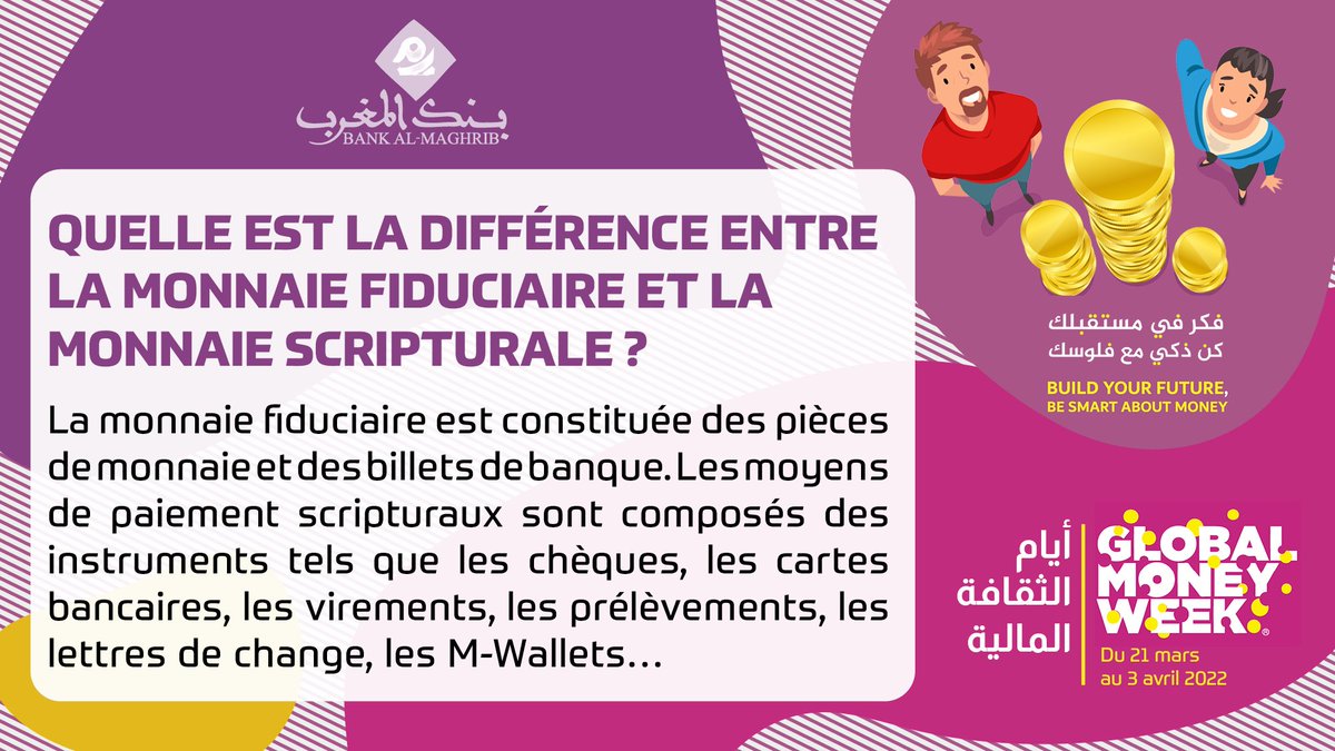 BankAlMaghrib's tweet photo. Bank Al-Maghrib participe à la semaine internationale de l’éducation financière « Global Money Week » du 21 au 3 avril. Une série de contenus didactiques sera diffusée en ligne quotidiennement. A suivre !
#GMWBuildYourFuture #GMWBeSmartAboutMoney #GMW2022 #fmef #Maroc #campaign https://t.co/YMJ2NTUPoT