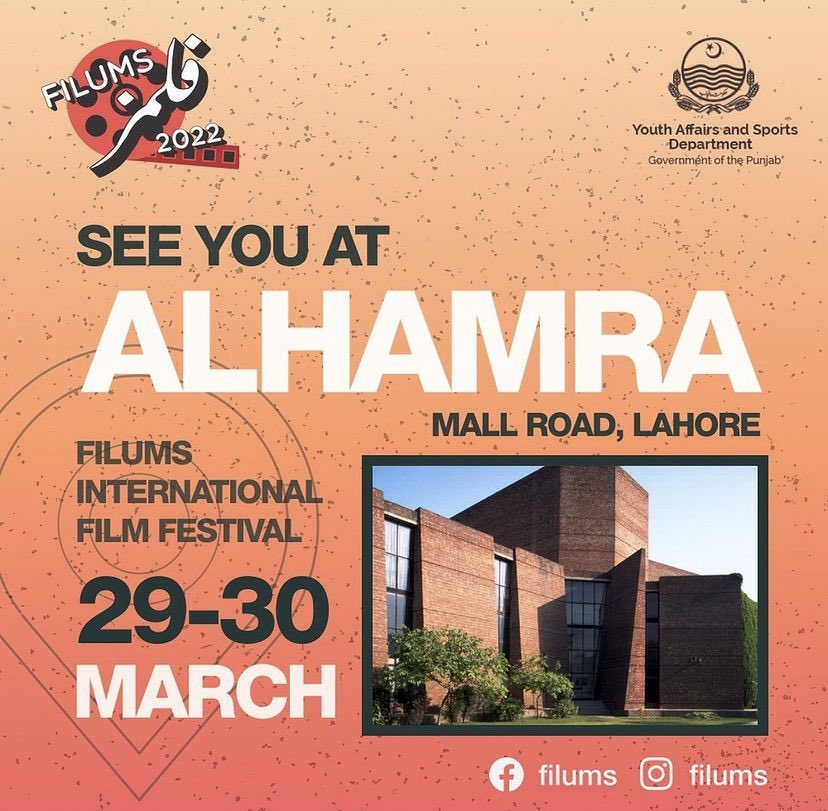 filums's tweet photo. Had you guessed it already? Well, the venue reveal,
it's here! We are honoured to announce Alhamra Art centre
as our venue partner for FILUMS '22 on the 29-30th
March. Save the date!
**
#FILUMS22 #hazaronkahanianaikfilums #filums
#pakistanicinema #shortfilms #southasia https://t.co/bhPB92fNhP
