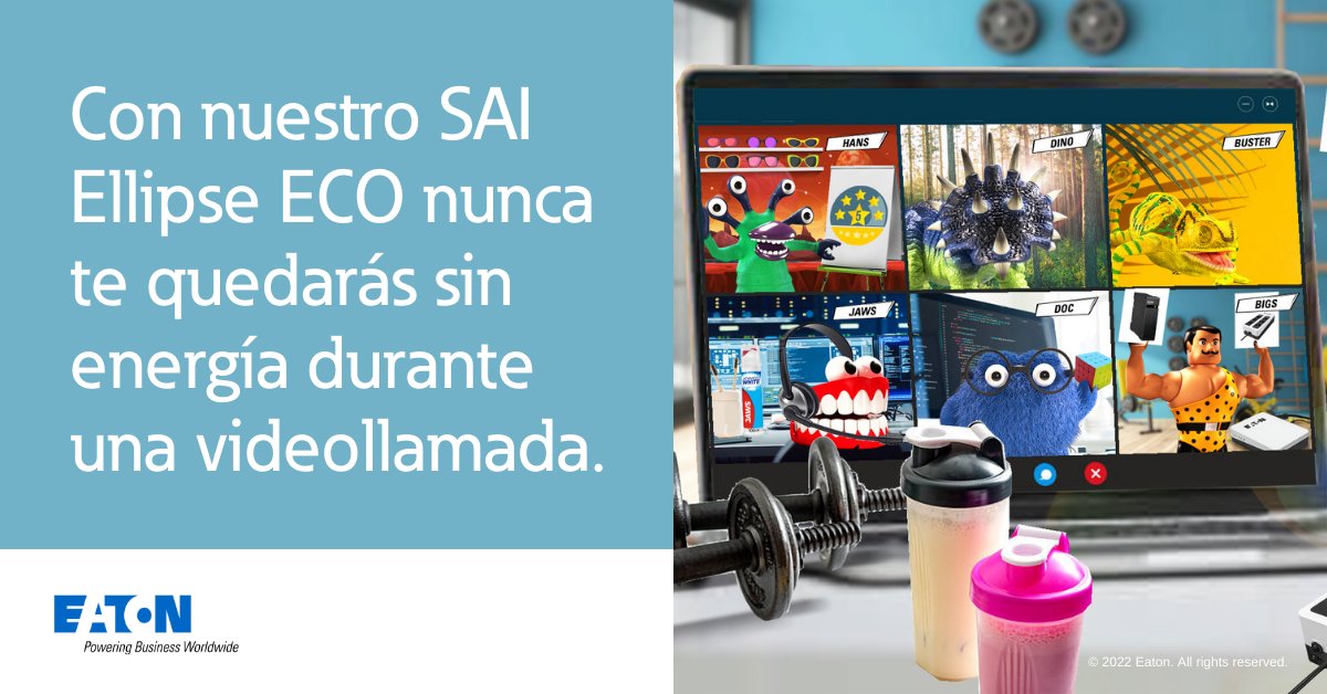 Con nuestro #SAI Ellipse ECO tienes protección para tu #HomeOffice y puedes ahorrar hasta un 25% de energía, en comparación con los SAIs de la anterior generación. eaton.works/3NbAODp #ITChannel #EatonToyForce