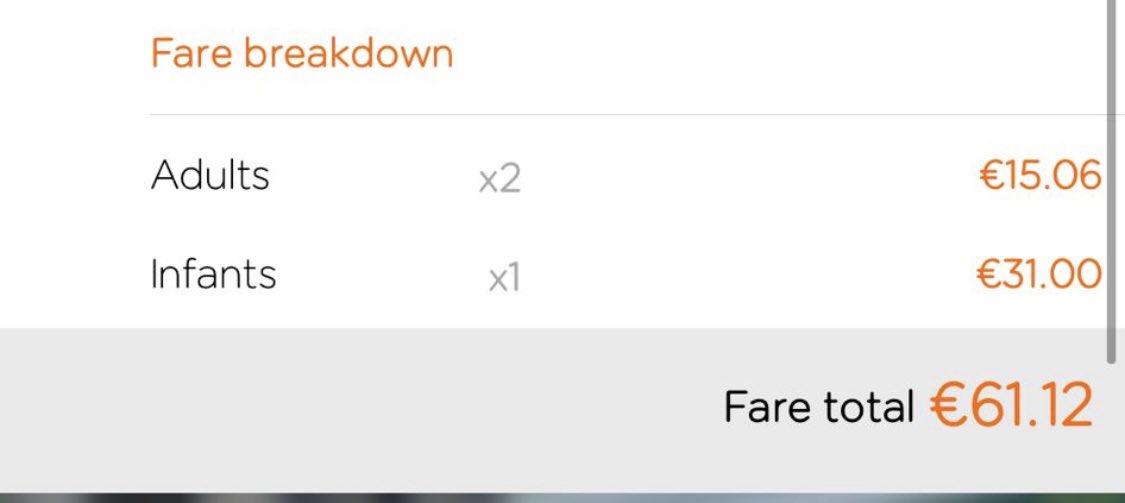 Amber__94's tweet photo. @easyJet where you have to pay double the price of an adults fare for an infant who doesn’t even have a seat 🤷🏻‍♀️👶🏻🛫 https://t.co/3UyJmAjE6I