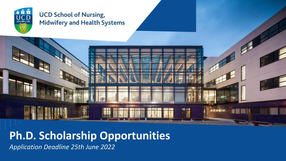 🔖📔We are delighted to announce the launch of our Ph.D. Scholarship Opportunities for 2022. Full time &amp; part time options. Join a community of forward thinking researchers in one of Ireland's leading healthcare schools. Deadline: 25th June 2022. More info bit.ly/3NlZ9qq