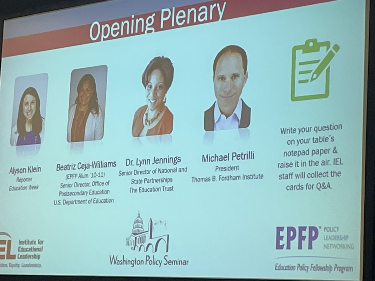 drbryanbeverly's tweet photo. @MichiganEPFP a great first day at the Washington Policy Seminar. Panel on the federal role in education and a Congressional simulation activity for Fellows. #EPFPWPS2022 https://t.co/68RtC2m969