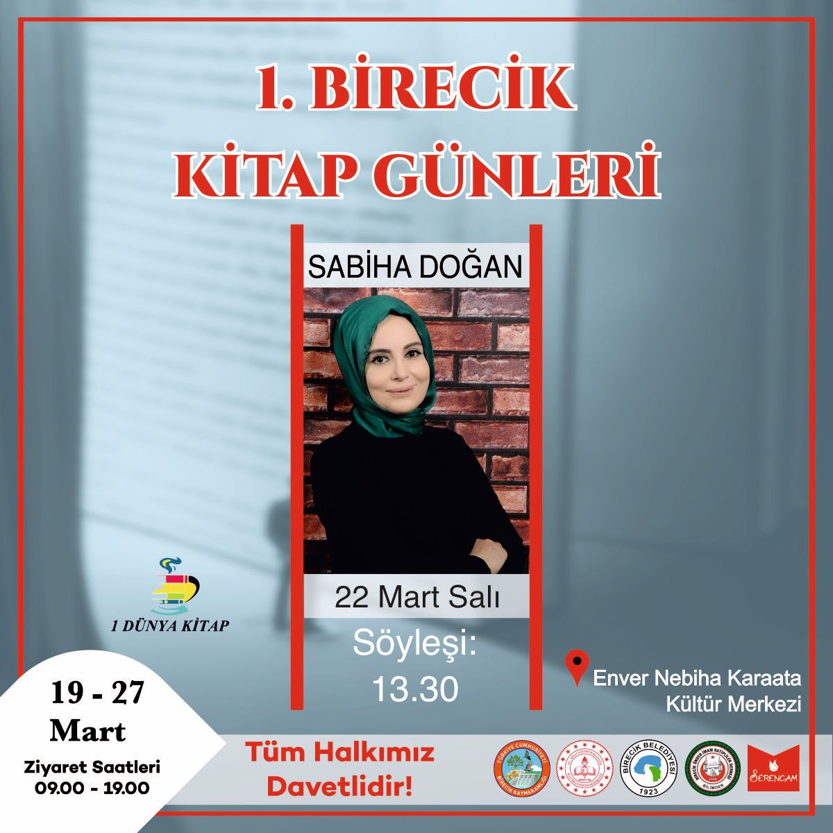 1.Birecik Kitap Günleri etkinliklerimiz dolu dolu devam ediyor. An itibari ile Sabiha DOĞAN hanımefendinin iletişim konulu söyleşisini dinliyoruz. @sabihadogann @gulsengazel_ <a href="/mehmetnezirg/">mehmet nezir gül</a> <a href="/aceylantr/">Abdullah Ceylan</a> @suphicicek2 <a href="/Ondersanliurfa/">ÖNDER ŞANLIURFA</a>