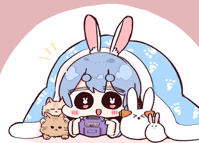 布団に包まってゲームボーイじゃ! #ぺこらーと 