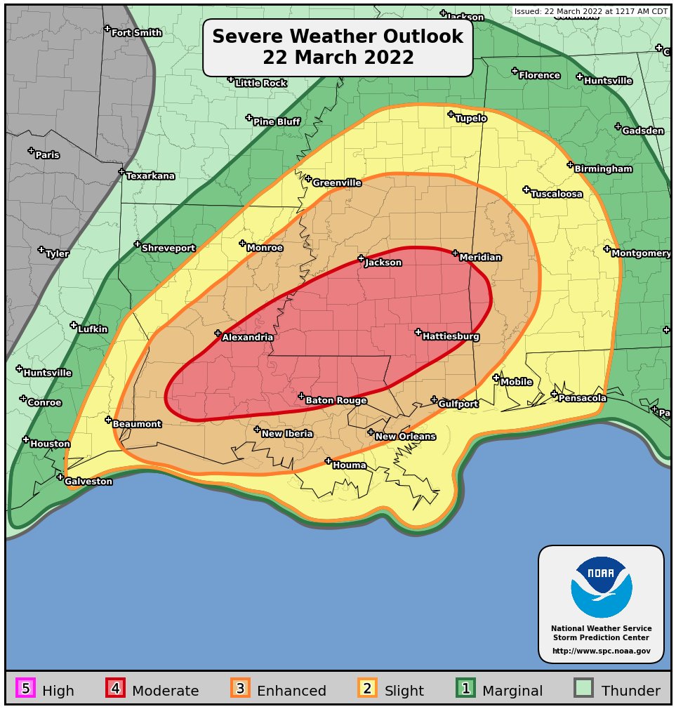 NWS Storm Prediction Center on Twitter "612am CDT SPC Public Severe