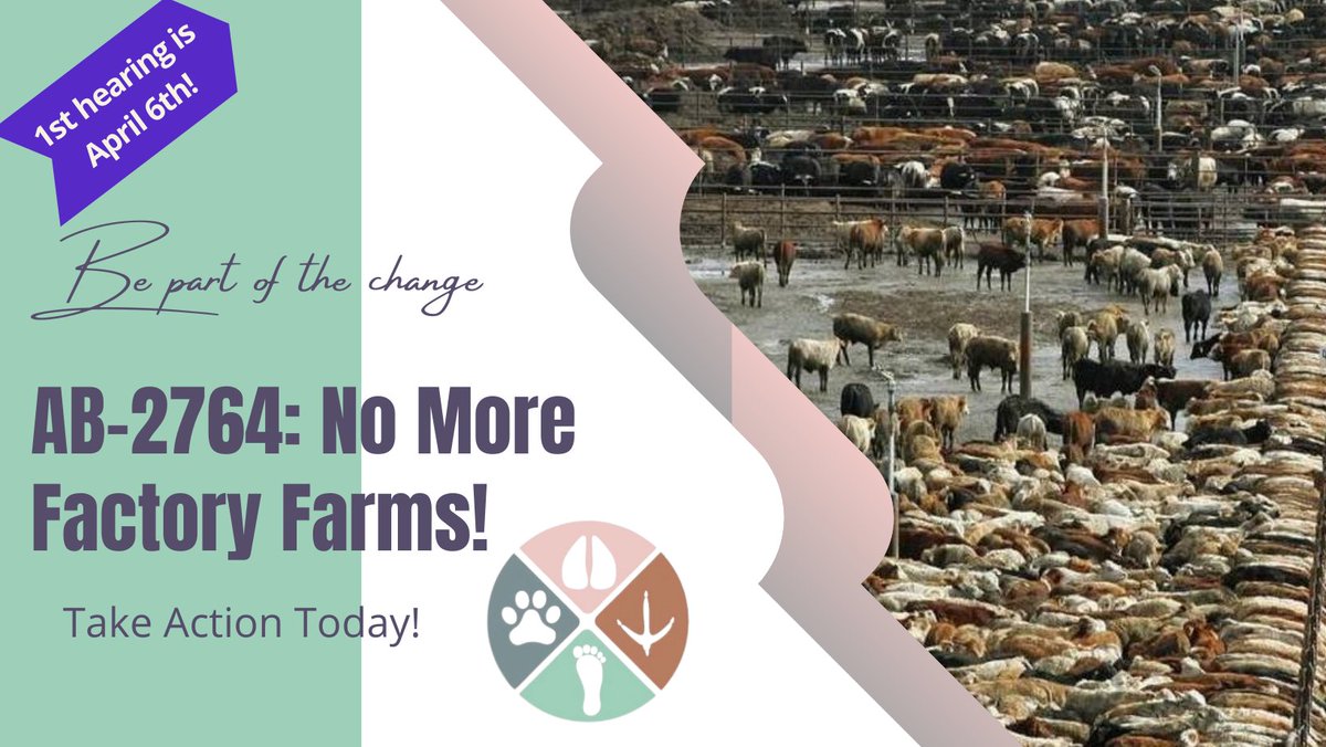 Take action today to support AB2764! No More Factory Farms! - mailchi.mp/ourhonor/veter…