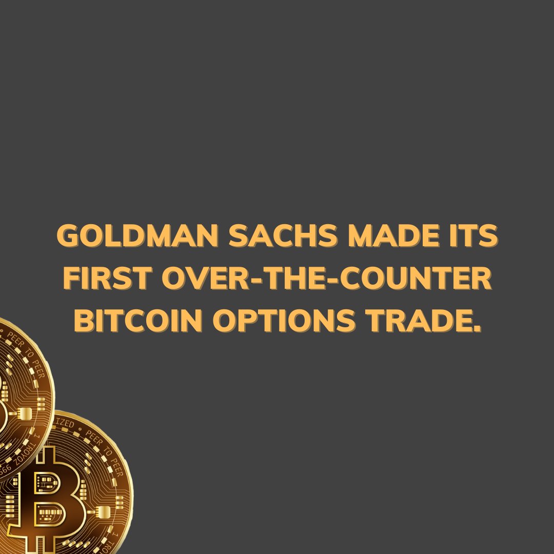 Goldman Sachs made history by announcing the world's first over-the-counter cryptocurrency trade. It is seen as a step forward in the development of digital assets. Galaxy digital supported this non-deliverable bitcoin option.
.
.
#bitcoin #bitcoins #BTCs #cryptotrading #Cryptos