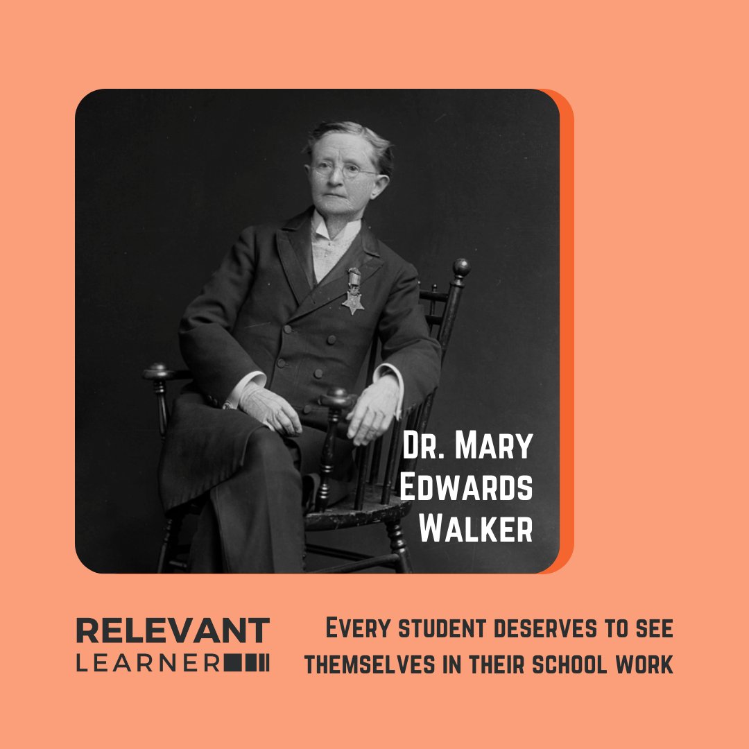relevantlearner's tweet image. Dr. Mary Edwards Walker is the only woman to ever receive the Medal of Honor #womenshistorymonth #herstory #WHM #relevantlearner #culturallyresponsive #culturallyresponsiveteaching #culturallyrelevant #culturallyrelevantpedagogy #inclusiveeducation #diversecurriculum #curriculum
