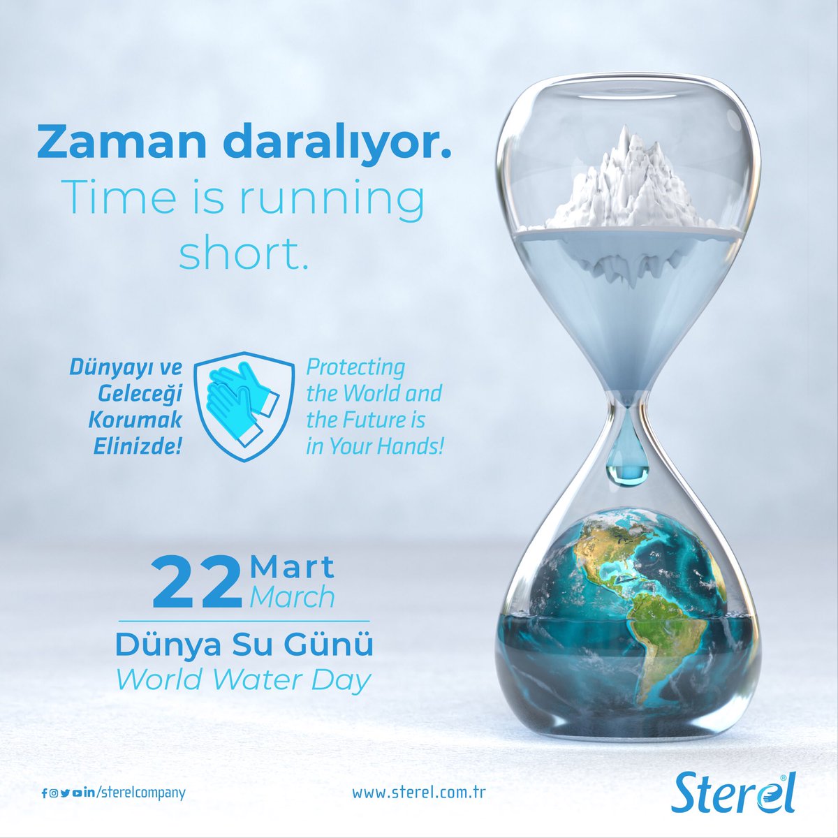 SterelCompany's tweet photo. #22martdünyasugünü #22marchworldwaterday #dünyasugünü #worldwaterday #suhayattır #waterislife #sterel #sterelcompany #stereleldiven #sağlığınızıkorumakelinizde #elasthineldiven #typegeldiven #pratikeldiven #eldivenmatik  #yeninesil #glove #pettuvaleteldiveni #hijyen #çevre https://t.co/HlNdY4q5PC