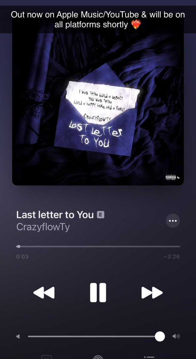 crazyflowTy's tweet photo. Out now on Apple Music ❤️‍🔥 https://t.co/ZiK340px5a