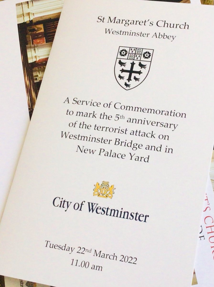 A beautiful and moving service at St Margaret's Church to mark the 5th anniversary of the terrorist attack on Westminster Bridge @SurvivorsChoir <a href="/lambeth_council/">Lambeth Council</a>