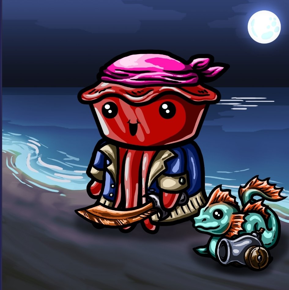 WittyCollector's tweet photo. @PielandNFT Here's a #pierate and his sea serpent and mini cannon π₯°
#companiontuesday https://t.co/6oOAmJ9jyj