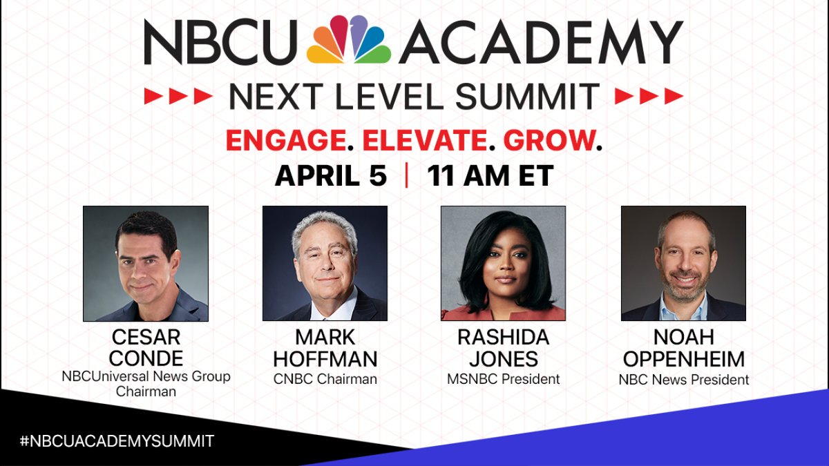 Register for @NBCUAcademy's Next Level Summit! Join us to learn about journalism & engage with leaders, anchors, reporters and producers from @NBCNews, @MSNBC, @CNBC, @noticiastelemundo and @ElPoderEnTi. RSVP: nbcuacademy.com/events #NBCUAcademySummit