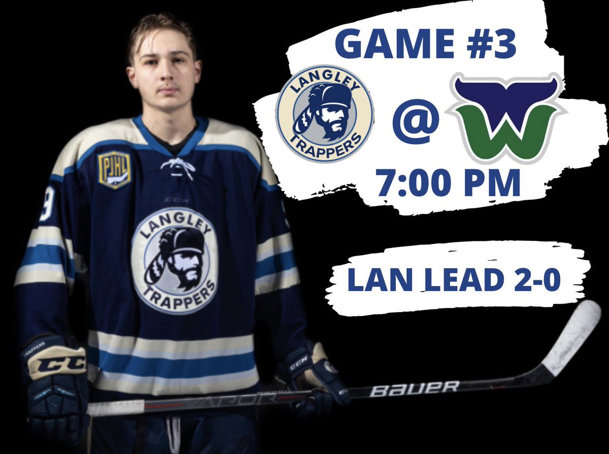 Tonight, we head visit the <a href="/WRWhalersHockey/">WhiteRockWhalers</a> in Game #3 of the <a href="/ThePJHL/">PJHL</a> Stonehouse Cup Finals. We look to take a 3-0 lead in the series, as the series shifts to the South Surrey Arena tonight and Saturday. Let’s bring the noise Trappers fans!! #WantItMore