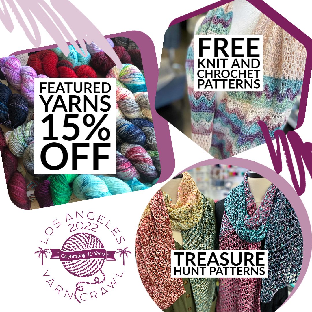 LAYarnCrawl's tweet photo. The 10th L.A. County Yarn Crawl Starts Thursday!  Are you Crawl ready?- https://t.co/7Jvcnr87yB https://t.co/CHrlYF03Vo