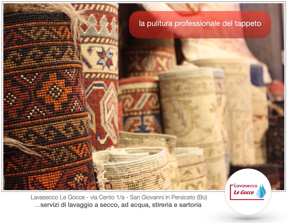 🌺 i più alti standard qualitativi ed igienici per la pulitura del tuo tappeto 
<a href="/Lav_LeGOCCE/">Lavasecco LE GOCCE</a> 
Lavasecco Le Gocce - San Giovanni in Persiceto (Bo) - via Cento 1/a