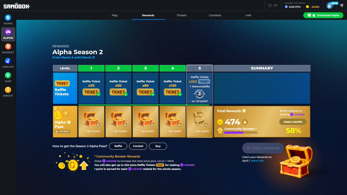 shanicestinnet1's tweet photo. @TheSandboxGame I just participated in the daily #SandboxAlphaS2Contest for a chance to earn up to 1,000 $SAND! Starting March 22 - Ticket Day. Check out my screenshot below!
👇 #SandboxAlphaS2 https://t.co/PSzmAtFK0W
