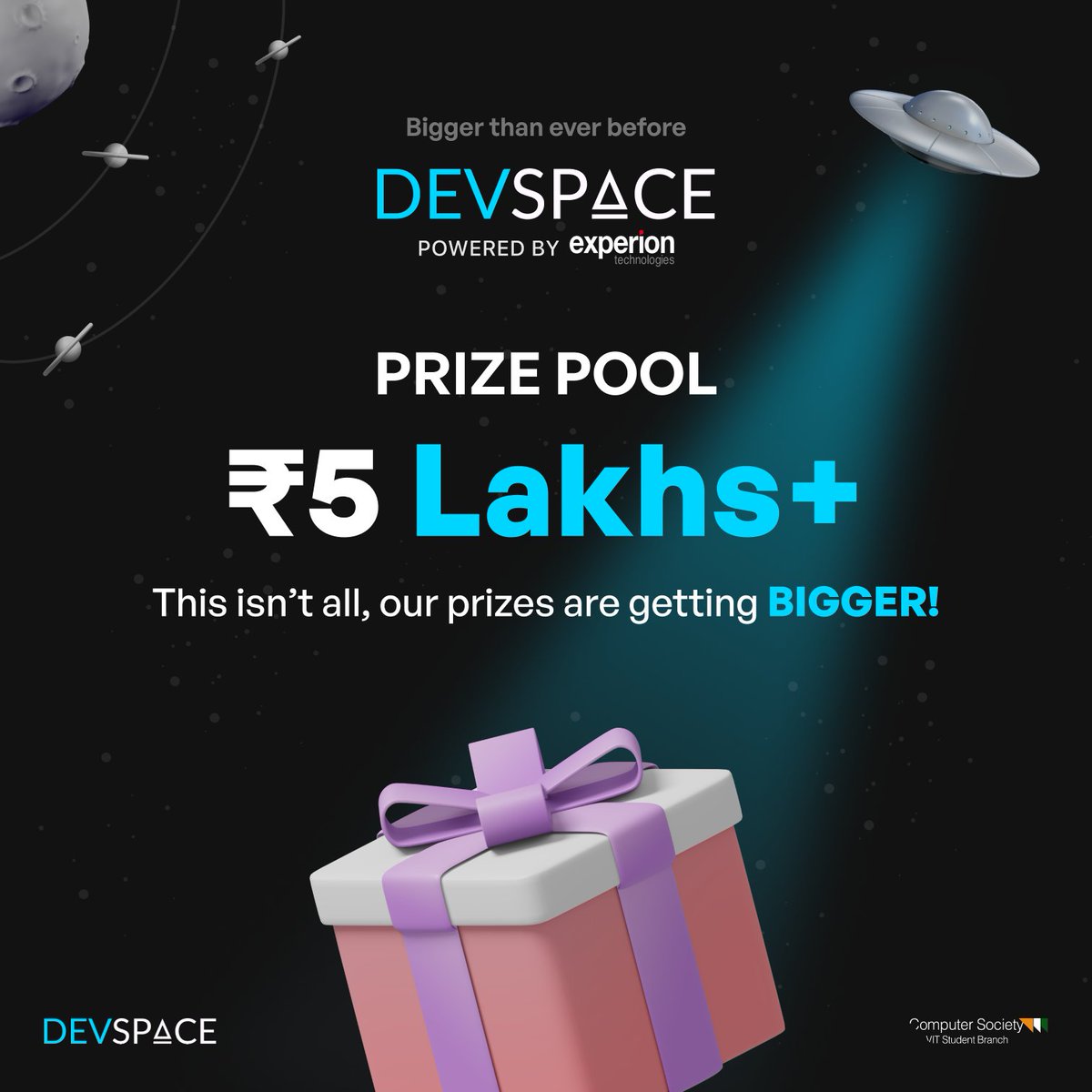 csivitu's tweet photo. Being a part of one of South Asia’s biggest student run hackathons just got a lot more fun.

With a prize pool that lives up to the name, Devspace is back.
This is #YourSpace to win big!
.
.
.
.
.
#devspace #hackathon #tech #technology #talks #workshops #developers #uiux #design https://t.co/XBq7nlEGVz