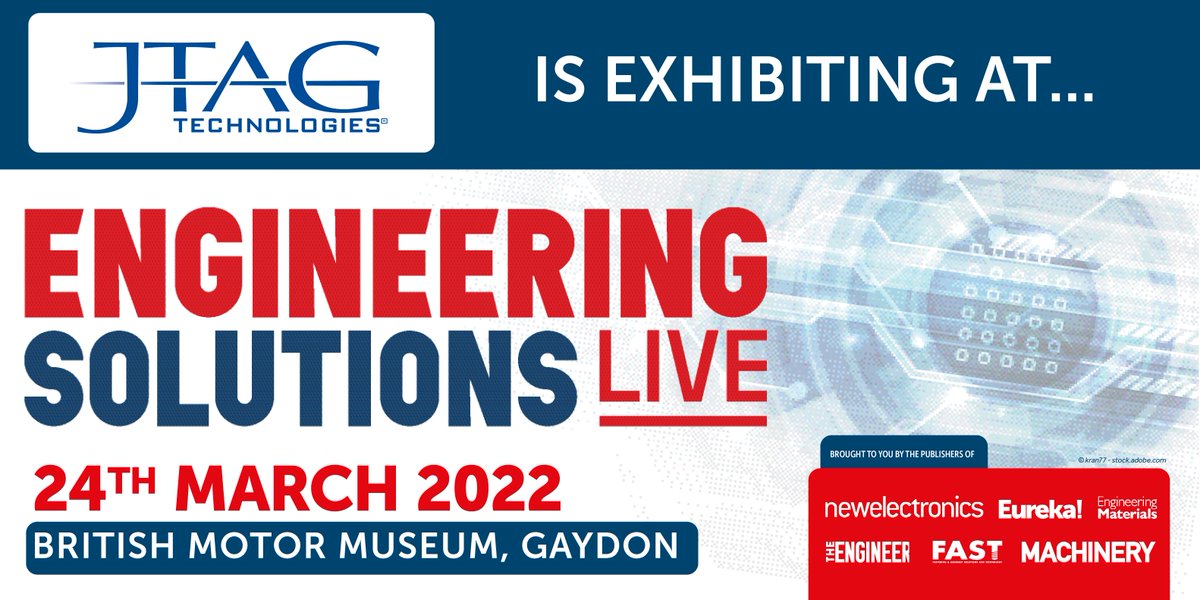 EngSolLive's tweet photo. We are pleased to confirm that @JTAGdotcom will be exhibiting at #EngSolLive22!

The world's leading supplier of test and device programming solutions for PCB assemblies and systems – based on boundary-scan (IEEE 1149.x).

➡️Register for FREE at: https://t.co/aKQULHjEW2 https://t.co/4PG0uyE7xN