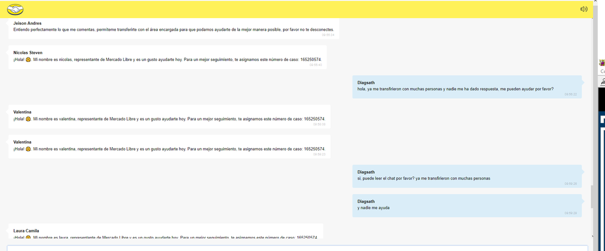 ko_0ko's tweet photo. @Mercadolibre esto es una burla, llevo horas intentando resolver mi problema y lo único que parece que hacen sus asesores es burlarse de los clientes. https://t.co/BzRgayqMTI